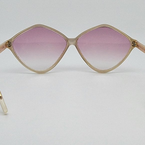 Balenciaga 2406 Black White Crystal Frame Pink Gradient Lens Sunglasses France - Picture 4 of 14